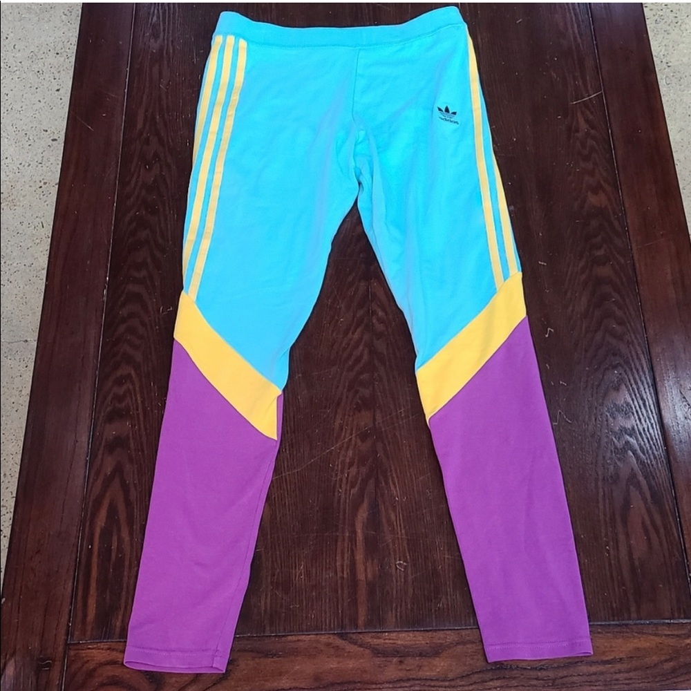 Unique Adidas Colour block Leggings - Picture 1 of 9